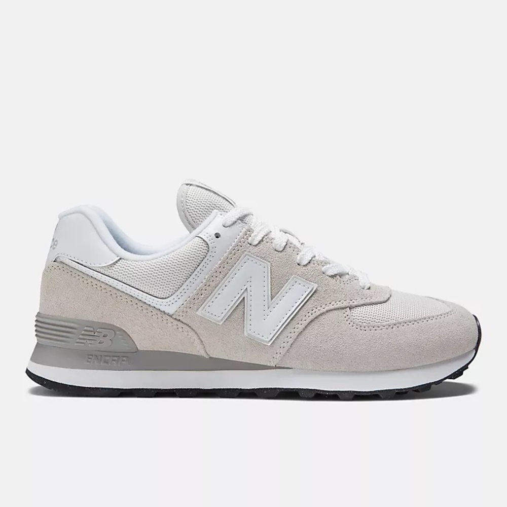 New Balance Light Gray and White Athletic Shoes